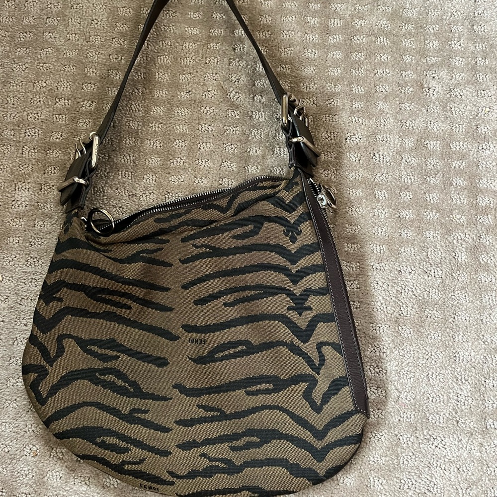 Authentic Fendi Zucca Tigre Print